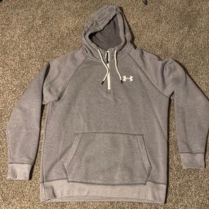 Medium gray Under Armour half zip hoodie.